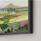 "Sunny Italian Fields" - Art Print in green by Shina Choi - Frame Close-up