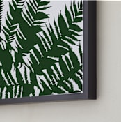 "Fern in Green" - Art Print in Pine by Lauren Manas - Frame Close-up