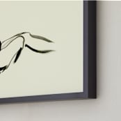 "Elegant & Minimal Feminine Figure" - Art Print in Cream by Kathleen Ney - Frame Close-up