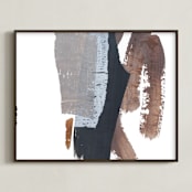 "A Trail to Follow" - Art Print in Obsidian by Jennifer Daily - Framed