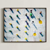 "Palay" - Art Print in Blue Tones by Hello Sophie Design Lab - Framed
