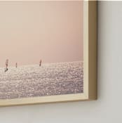 "Outer Banks Wind Surfers" - Art Print in blush pink by Ann Hudec - Frame Close-up