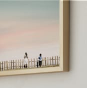 "Balcony of Dreams" - Art Print in Creamy by David Michuki - Frame Close-up