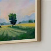 "Far Fields" - Art Print in Summer Sky by Stephanie Goos Johnson - Frame Close-up