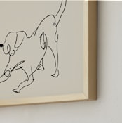 "Let's Play" - Art Print in Sand Beige by Adelyn T. - Frame Close-up