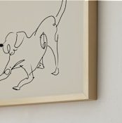 "Let's Play" - Art Print in Sand Beige by Adelyn T. - Frame Close-up