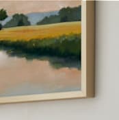 "Morning Shore II" - Art Print in Summer Blue by Stephanie Goos Johnson - Frame Close-up