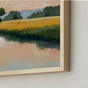 "Morning Shore II" - Art Print in Summer Blue by Stephanie Goos Johnson - Frame Close-up