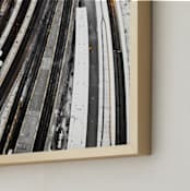 "Stroke of infrastructure" - Art Print in rustic brown by Van Tsao - Frame Close-up