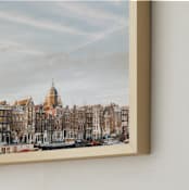 "Minimalist Sunset in Amsterdam" - Art Print in Sunset Blue by The One With Wanderlust - Frame Close-up