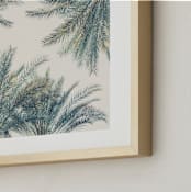 "Fronds in High Places" - Art Print in White by Irene Suchocki - Frame Close-up
