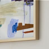 "Spring Breadth" - Art Print in perwinkle blue by Lauren Packard - Frame Close-up