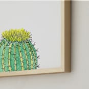 "Two Happy Cacti" - Art Print in cacti green by TweetSweet - Frame Close-up