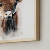 "Fazed" - Art Print in wheat by Lindsay Megahed - Frame Close-up