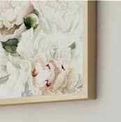 "Bushel of Ivory Peonies" - Art Print in Ivory by Jess Blazejewski - Frame Close-up