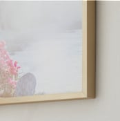 "Pacific Beach Blooms" - Art Print in Baby Blue by LindseyErin - Frame Close-up