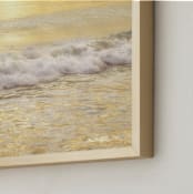 "Soft Golden Ocean" - Art Print in Soft Creamy Yellow by Julia Preminger - Frame Close-up
