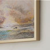"Dal Lake Sunset" - Art Print in sunset by Ramnik Velji - Frame Close-up