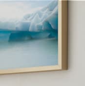"Crystalline Shapes #1" - Art Print in iceberg teal by Van Tsao - Frame Close-up