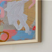 "Mimosas & Macarons" - Art Print in Salted Caramel Tan by Nicole Simms - Frame Close-up