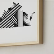 "State Lines, Virginia" - Art Print in Black by Owl and Toad - Frame Close-up