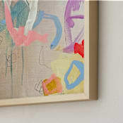 "Love Bugs" - Art Print in Sweet Lilac by Nicole Simms - Frame Close-up