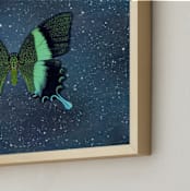 "Fly Away #1" - Art Print in Outer Space Blue by Kisco Print Shop - Frame Close-up