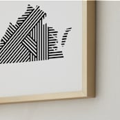 "State Lines, Virginia" - Art Print in Black by Owl and Toad - Frame Close-up