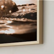 "Free as the Sea" - Art Print in Golden Hour by Ashley Kaneko - Frame Close-up