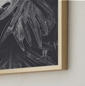 "Tropical Tori" - Art Print in Grey Leaf by K.Short - Frame Close-up