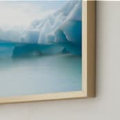 "Crystalline Shapes #1" - Art Print in iceberg teal by Van Tsao - Frame Close-up