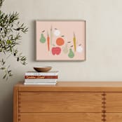 "Farmer's Market Kitchen" - Art Print in blush by Krissy Bengtson - In a Room