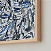 "Intuition" - Art Print in Kinetic Blue by Kristine Sarley - Frame Close-up