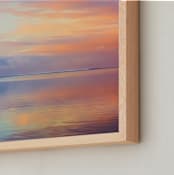 "Across the Reef" - Art Print in Sunrise Pastels by Zemina Zaferakis - Frame Close-up