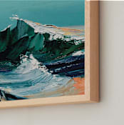 "Prevail I" - Art Print in Ocean Sky by Jamie Peterson - Frame Close-up