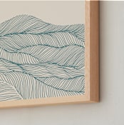 "Rolling Hills" - Art Print in Sage Hills by Jayne Alfieri - Frame Close-up
