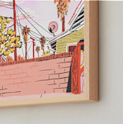 "West Coast Backyard" - Art Print in Sunset by Evan Clark - Frame Close-up