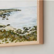 "Carmel by the Sea" - Art Print in Neutral Sand by Jennelle Lynn - Frame Close-up