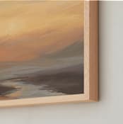 "Meet Me There" - Art Print in Peach Sunrise by Christa Kimble - Frame Close-up