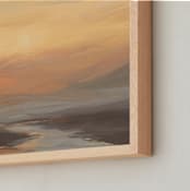 "Meet Me There" - Art Print in Peach Sunrise by Christa Kimble - Frame Close-up