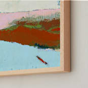 "Breaking Barriers" - Art Print in Tuscan Red by Karyn Denten - Frame Close-up