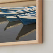 "Side by Side" - Art Print in Blue by Eliane Lamb - Frame Close-up