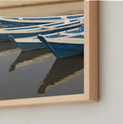 "Side by Side" - Art Print in Blue by Eliane Lamb - Frame Close-up