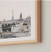 "French Dreams" - Art Print in Hazy Gray by Annie Montgomery - Frame Close-up