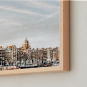 "Minimalist Sunset in Amsterdam" - Art Print in Sunset Blue by The One With Wanderlust - Frame Close-up