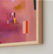 "Should the Wind Blow You Eastward" - Art Print in Raspberry by Keren Toledano - Frame Close-up