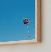 "Space & Boundaries I" - Art Print in Sky Blue by Caroline Mint - Frame Close-up