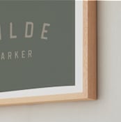 "Name Flag" - Personalized Art Print in Army Green by taylorVdesign - Frame Close-up