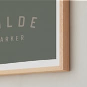 "Name Flag" - Personalized Art Print in Army Green by taylorVdesign - Frame Close-up
