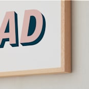 "Be Rad" - Art Print in Sea and Sand by Christine Sullivan Houlihan - Frame Close-up